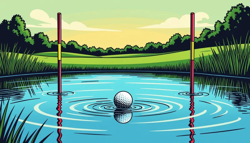 ペナルティエリアとは？ウォーターハザードからの名称変更 - illustration for water hazard rules handling