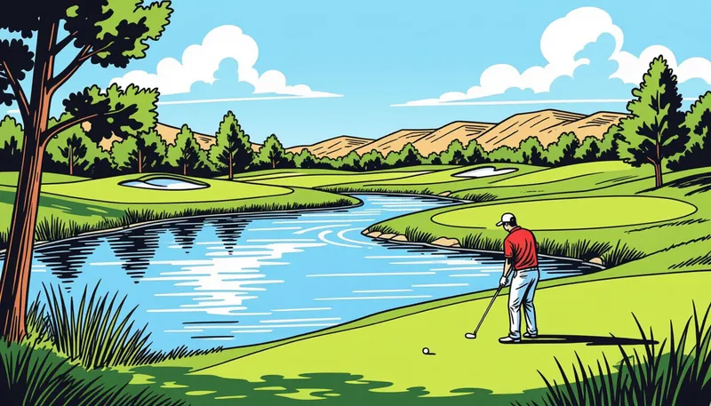 ペナルティエリアの基礎知識：ルール改正のポイント - illustration for water hazard strategy avoidance