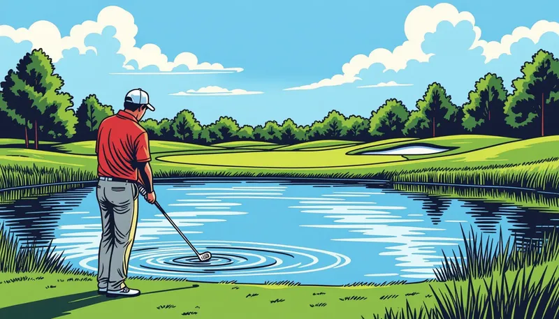 技術面での攻略法：確実に池を越えるテクニック - illustration for water hazard strategy