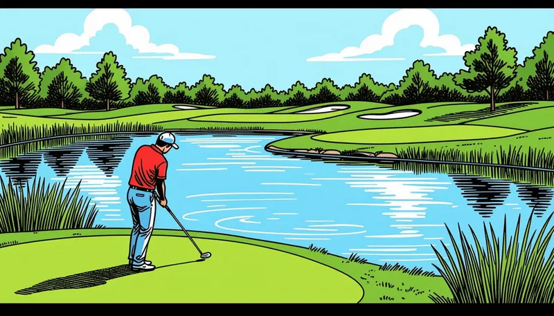 ペナルティエリアのルールと賢い救済方法 - illustration for water hazard strategy