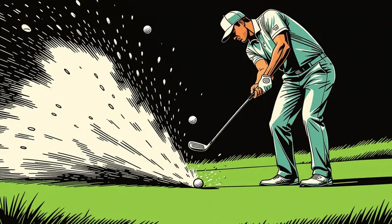 練習場での効果的な距離感トレーニング - illustration for wedge distance control 100 yards