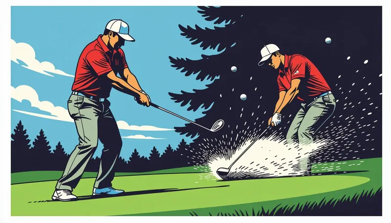 スピンをかける基本メカニズム - illustration for wedge spin technique control