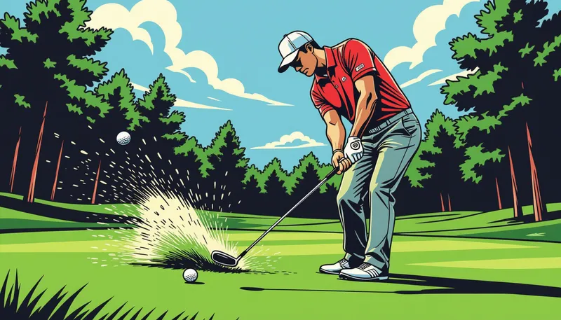 練習方法とドリル - illustration for wedge spin technique control