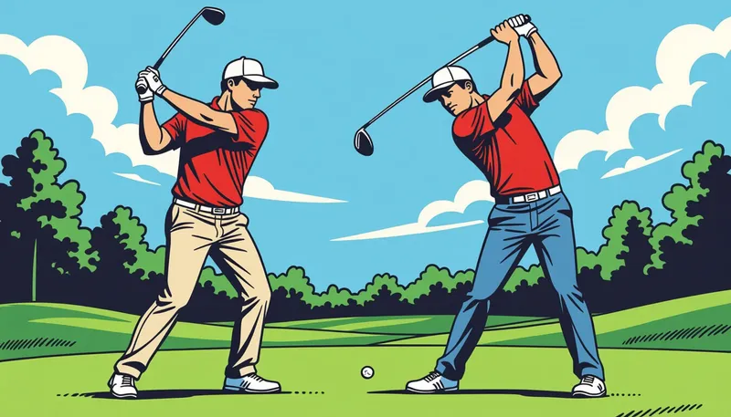 体重移動がゴルフスイングに与える影響 - illustration for weight transfer golf swing power