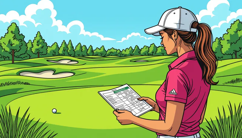 女性ゴルファーに最適なコースマネジメントの基本 - illustration for women course management strategy