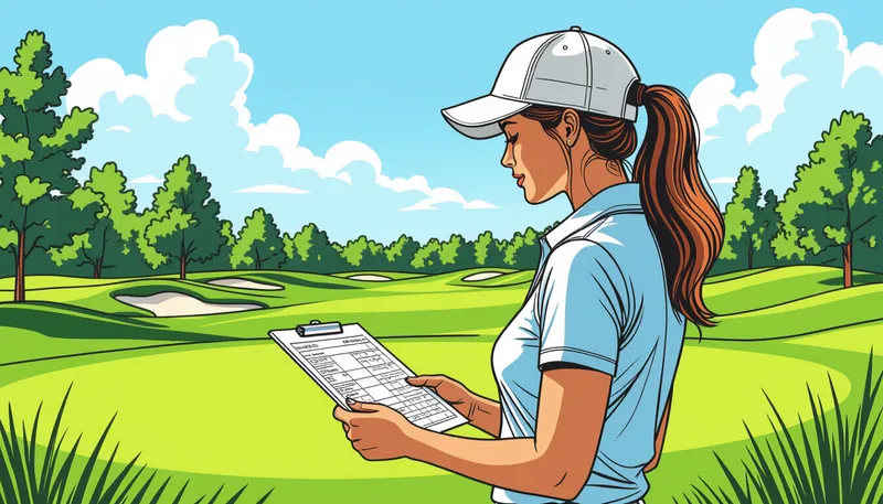 ハザード対策：女性ゴルファーの賢い選択 - illustration for women course management strategy