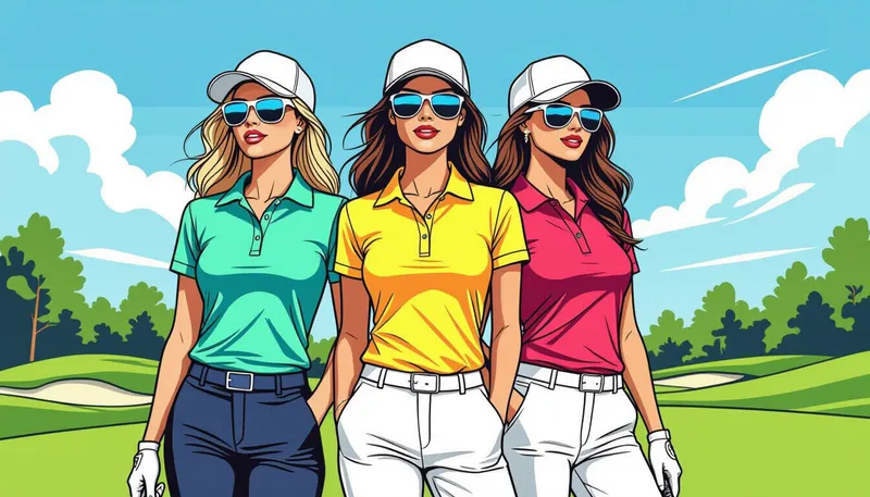 最新トレンド：2024年のゴルフウェアスタイル - illustration for women golf apparel recommendations