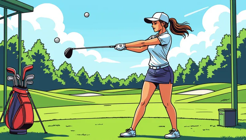初心者女性の効果的な練習方法 - illustration for women golf beginners guide