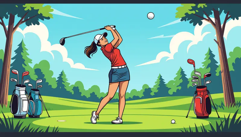 女性ゴルファーのための服装とマナー - illustration for women golf beginners guide