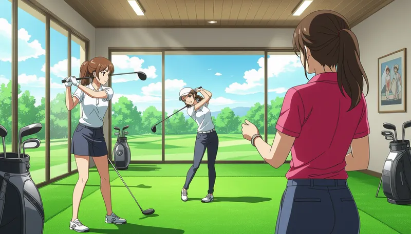おすすめの女性限定・女性向けゴルフスクール - illustration for women only golf school benefits