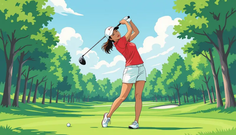 女性特有のNG スイングと改善方法 - illustration for women swing technique body type