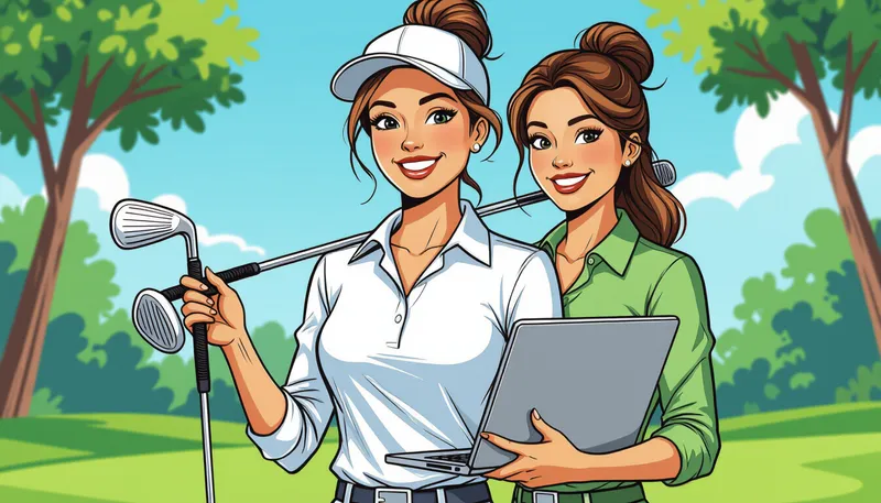 働く女性のゴルフ時間確保の現実 - illustration for working women golf time management