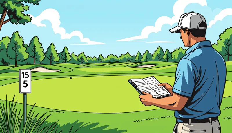 ヤーデージ管理の基本概念 - illustration for yardage management course strategy