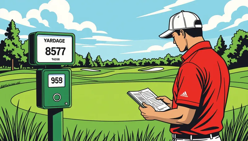 自分に適したヤーデージの選び方 - illustration for yardage management course strategy