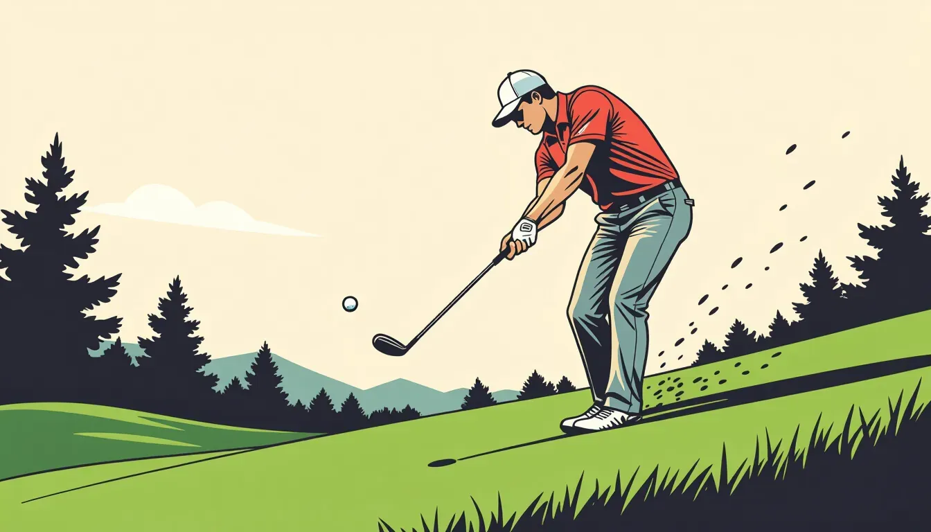 downhill-lie-shot-technique アイキャッチ画像